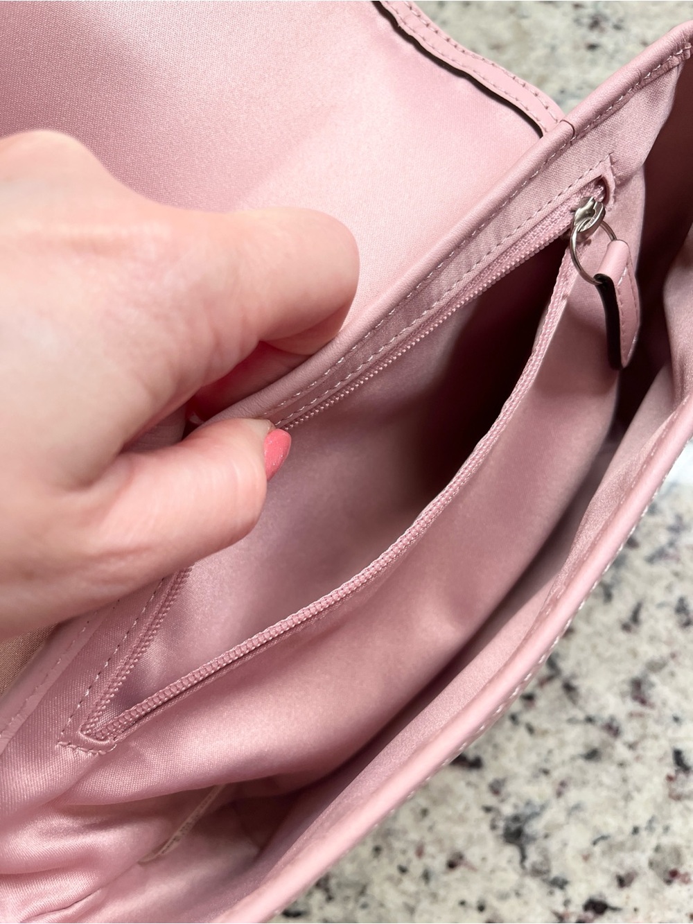 Coach Taylor Pink Leather Eyelet Flap Clutch EUC - Picture 12 of 12